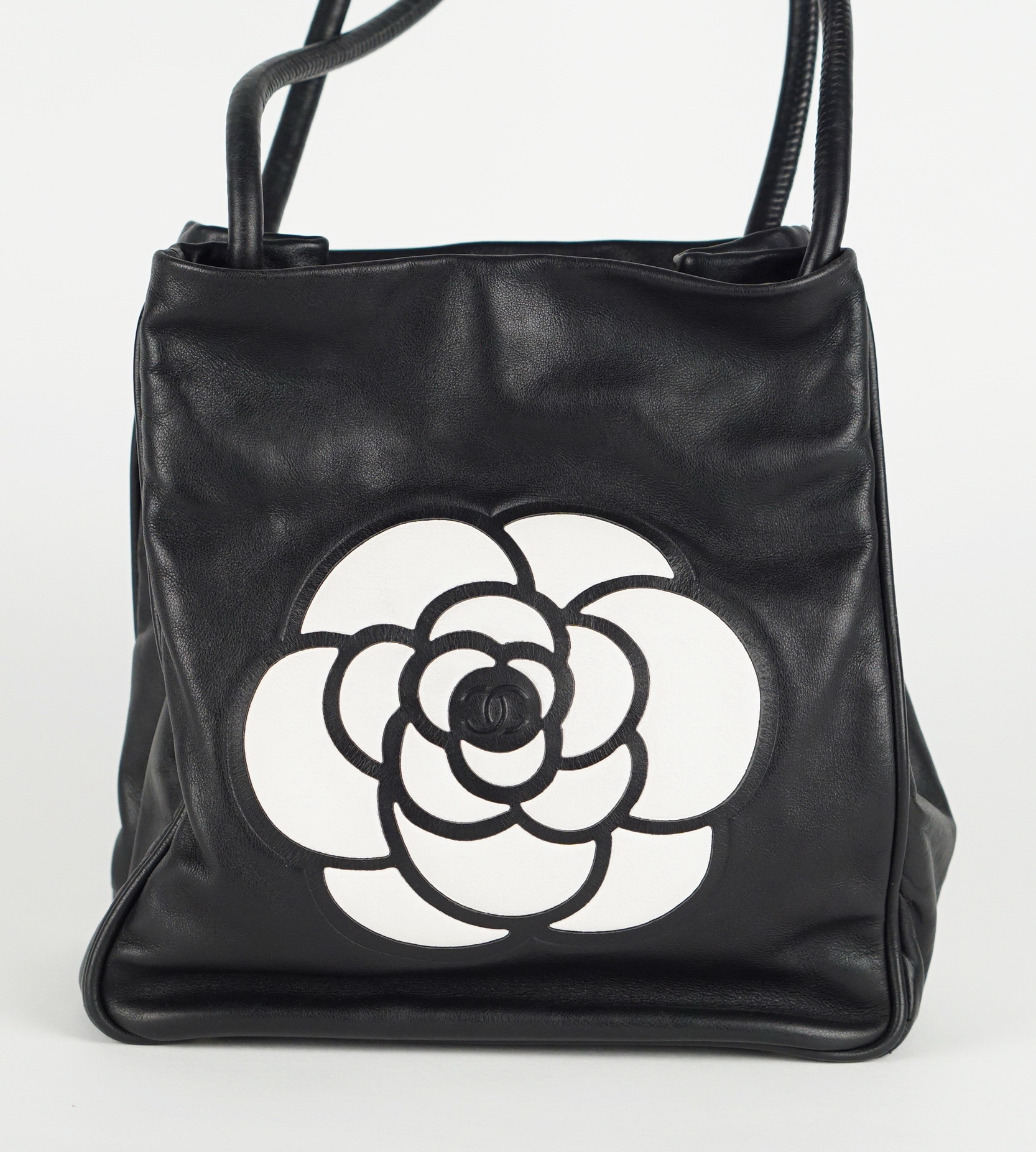 Chanel camellia discount tote bag